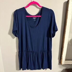 G.H. Bass & Co. Dark Blue Short Sleeve Top